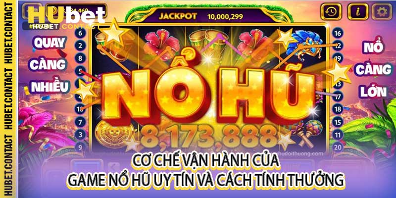 Cơ chế vận hành của game nổ hũ uy tín và cách tính thưởng